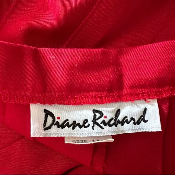 Vintage Red Pleated Maxi Skirt 1990s size 14 - Picture 4 of 4